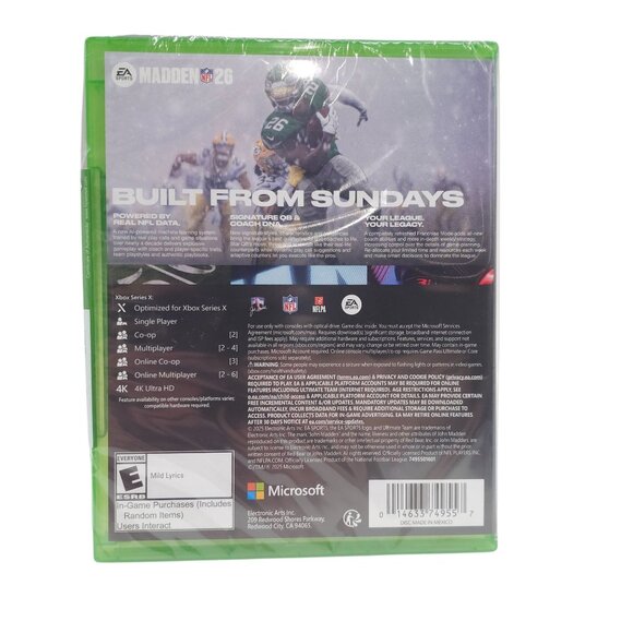 EA Sports Madden NFL 26 Xbox Series X Sealed Video Game - Picture 2 of 2